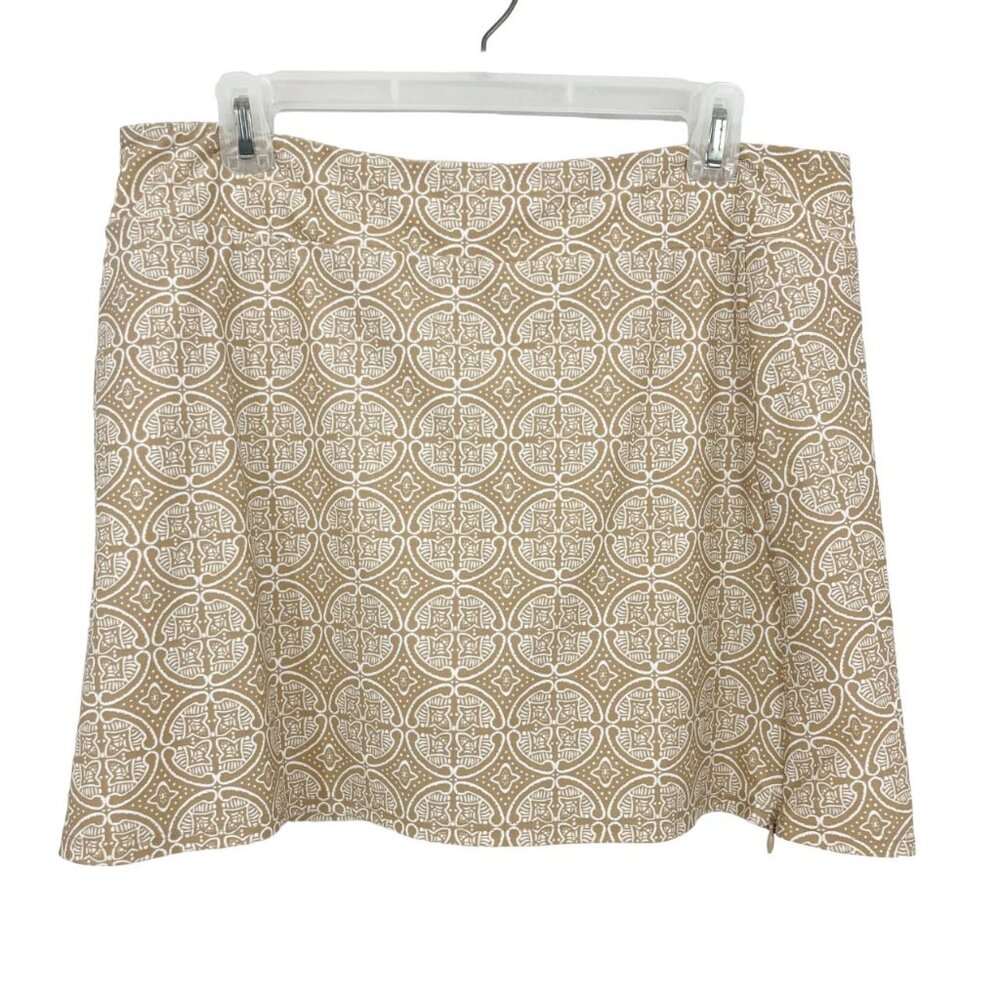 NEW Jude Connally Morgan Skort Batik Medallion‎ Sand Geometric - Size Large
